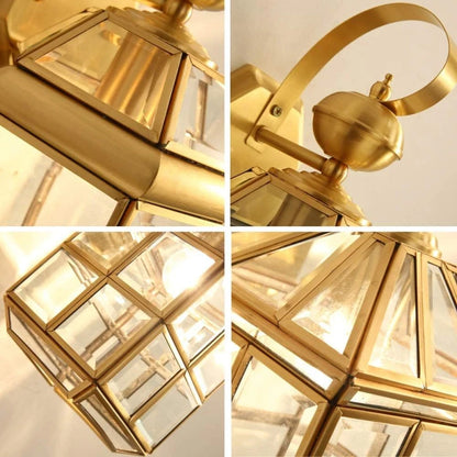 Luxury Outdoor Wall Lantern – Waterproof Vintage Glass Wall Light for Porch, Garden & Entrance