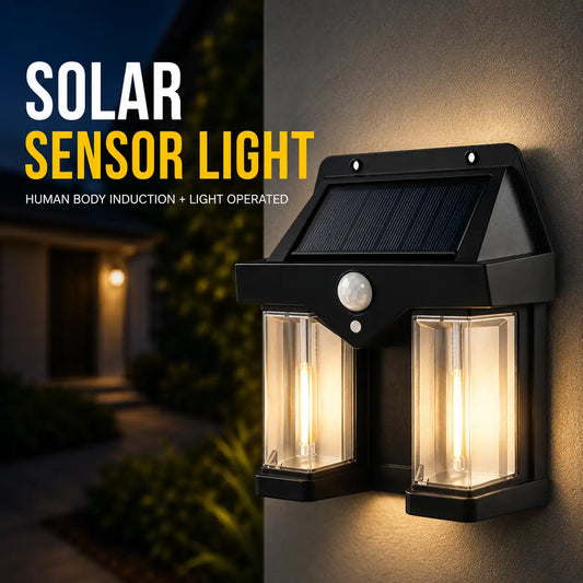 Solar Motion Sensor Wall Light Waterproof Outdoor LED Security Light for Home Entrance